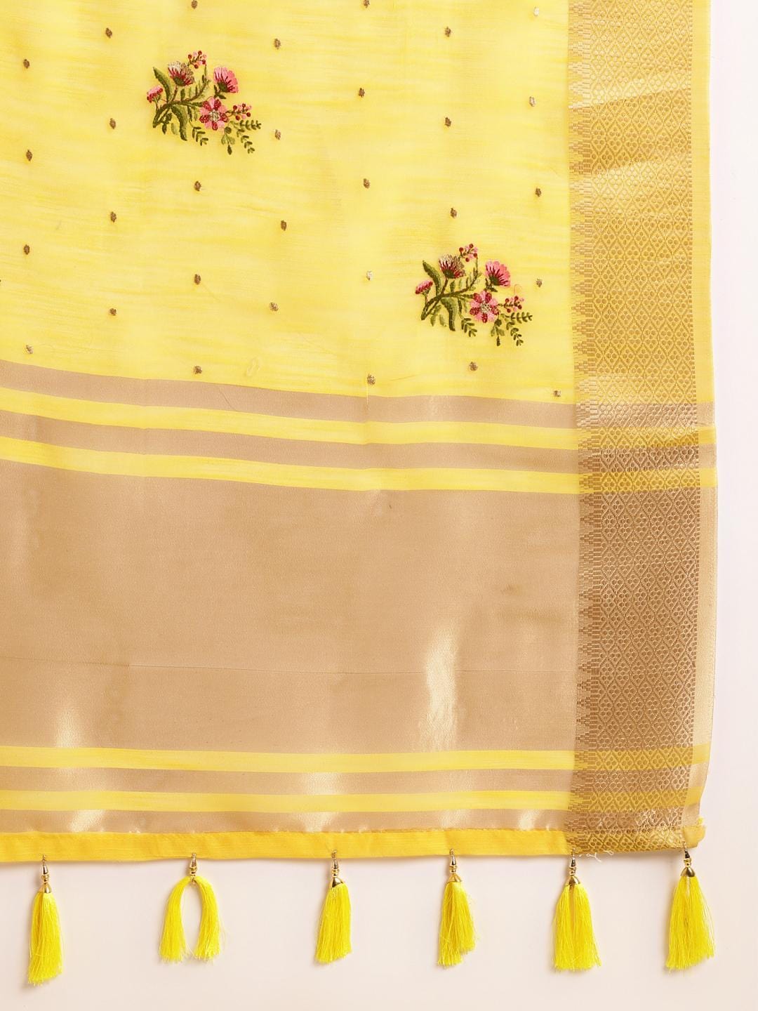 Ethnic Motifs Zari Woven Design Banarasi Saree