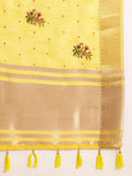 Ethnic Motifs Zari Woven Design Banarasi Saree