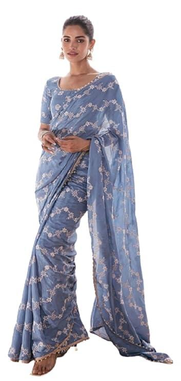Ethnic Motifs Zari Woven Design Banarasi Saree