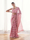 Ethnic Motifs Zari Woven Design Banarasi Saree