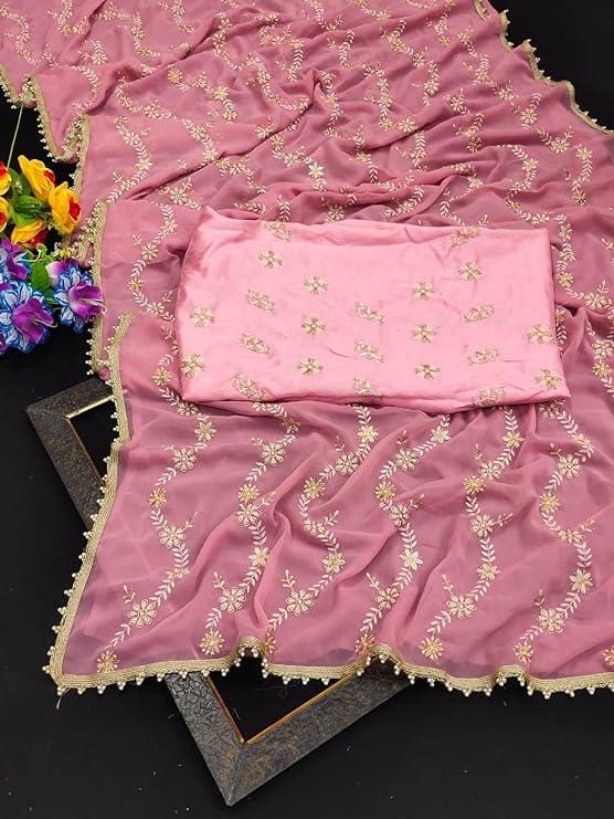 Ethnic Motifs Zari Woven Design Banarasi Saree