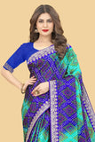 Ethnic Motifs Zari Woven Design Banarasi Saree