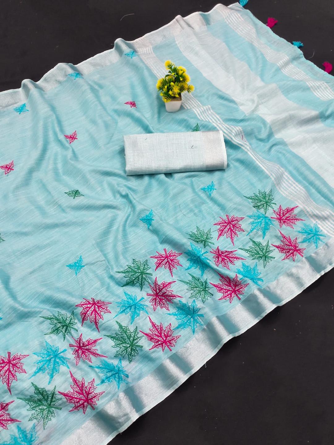 Ethnic Motifs Zari Woven Design Banarasi Saree