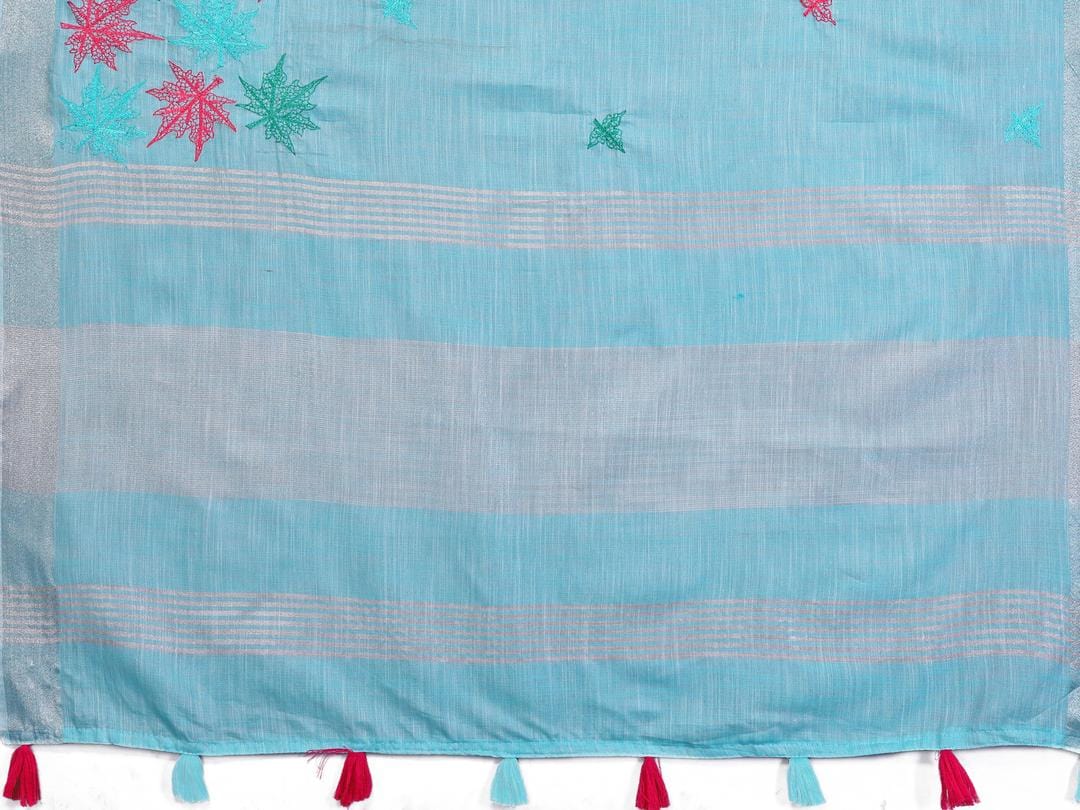 Ethnic Motifs Zari Woven Design Banarasi Saree