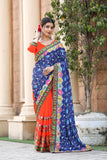 Ethnic Motifs Zari Woven Design Banarasi Saree