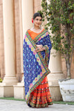 Ethnic Motifs Zari Woven Design Banarasi Saree