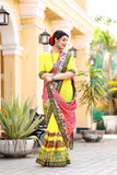 Ethnic Motifs Zari Woven Design Banarasi Saree