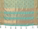 Ethnic Motifs Zari Woven Design Banarasi Saree