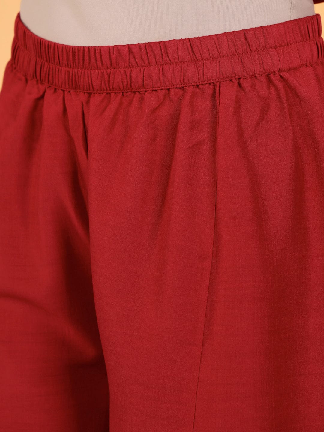 Varanga Women Maroon Anarkali Kurta Paired With Contrast Bottom And Dupatta