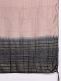 Varanga Women Black Round Neck Printed Embroidered Kurta Paired with Bottom and Dupatta