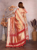 Ethnic Motifs Zari Woven Design Banarasi Saree