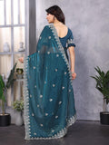 Ethnic Motifs Zari Woven Design Banarasi Saree