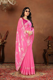 Ethnic Motifs Zari Woven Design Banarasi Saree