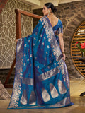 Varanga Women Woven Design Zari Silk Blend Banarasi Saree