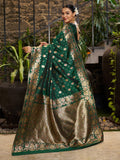 Varanga Women Woven Design Zari Silk Blend Banarasi Saree