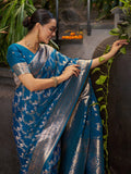 Varanga Women Woven Design Zari Silk Blend Banarasi Saree