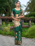 Varanga Women Kanjivaram Saree With Blouse Piece