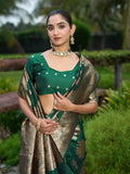 Varanga Women Kanjivaram Saree With Blouse Piece