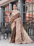 Varanga Multi Cotton Blend Banarasi Saree