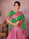 Varanga Women Banarasi Saree With Blouse Piece