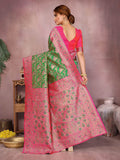 Varanga Women Banarasi Saree With Blouse Piece