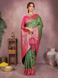 Varanga Women Banarasi Saree With Blouse Piece