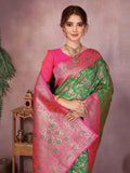 Varanga Women Banarasi Saree With Blouse Piece