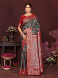 Varanga Women Banarasi Saree With Blouse Piece