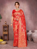 Varanga Women Banarasi Saree With Blouse Piece