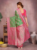 Varanga Women Banarasi Saree With Blouse Piece