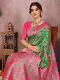 Varanga Women Banarasi Saree With Blouse Piece