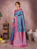 Varanga Women Banarasi Saree With Blouse Piece