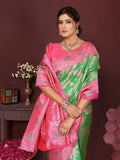 Varanga Women Banarasi Saree With Blouse Piece