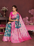 Varanga Women Banarasi Saree With Blouse Piece