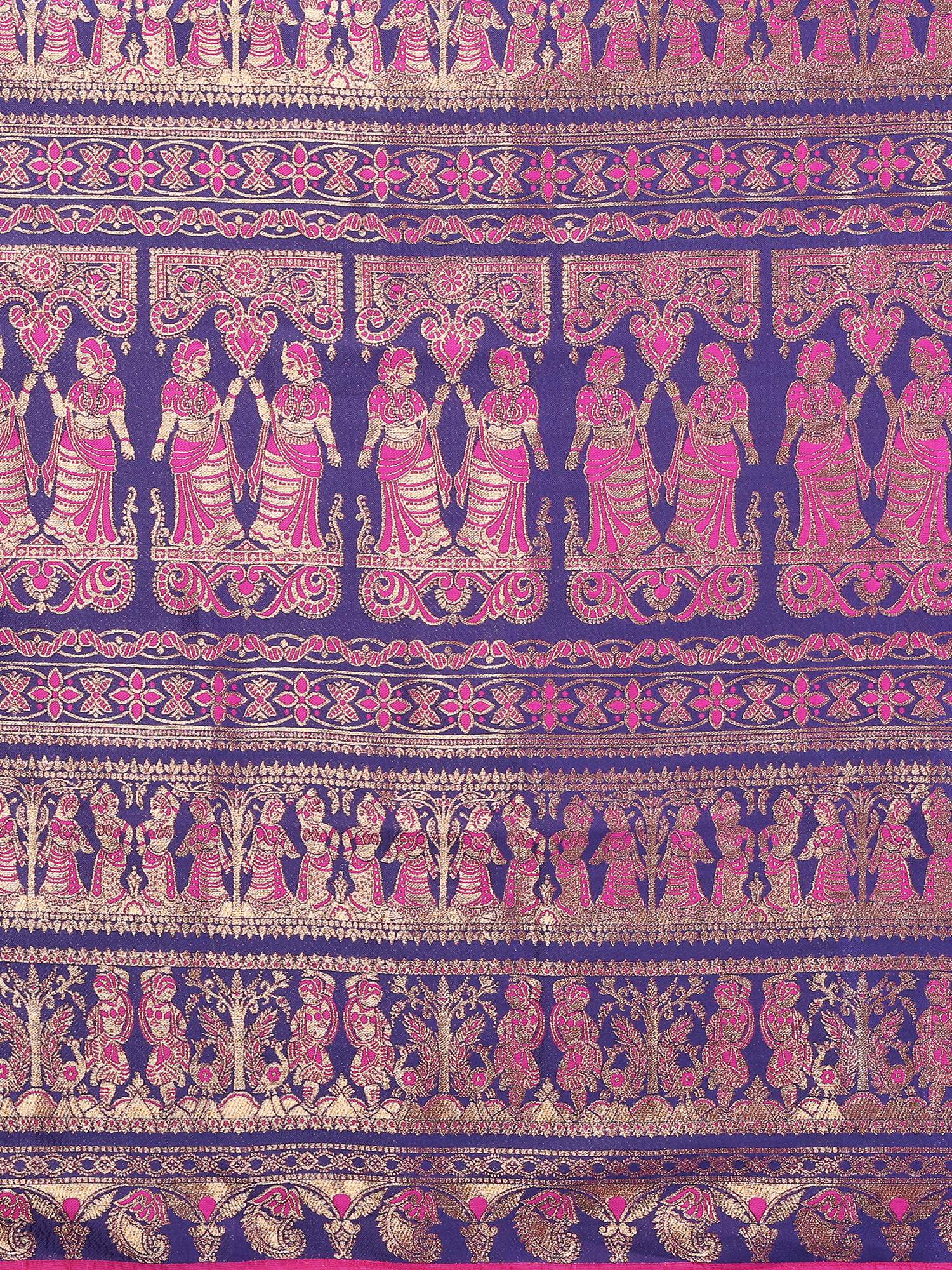 Varanga Women Banarasi Saree With Blouse Piece
