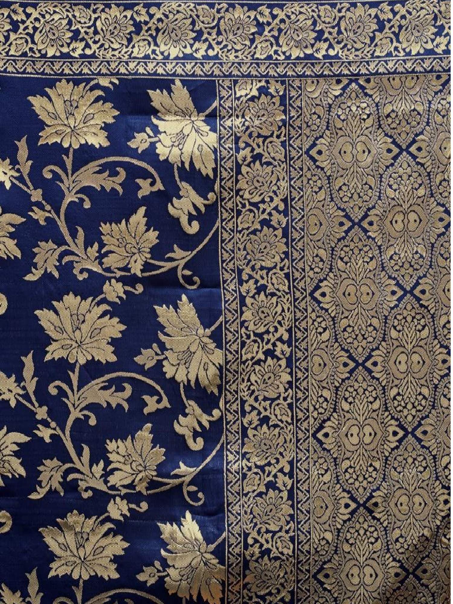 Varanga Women Banarasi Saree With Blouse Piece