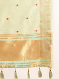 Ethnic Motifs Zari Woven Design Banarasi Saree