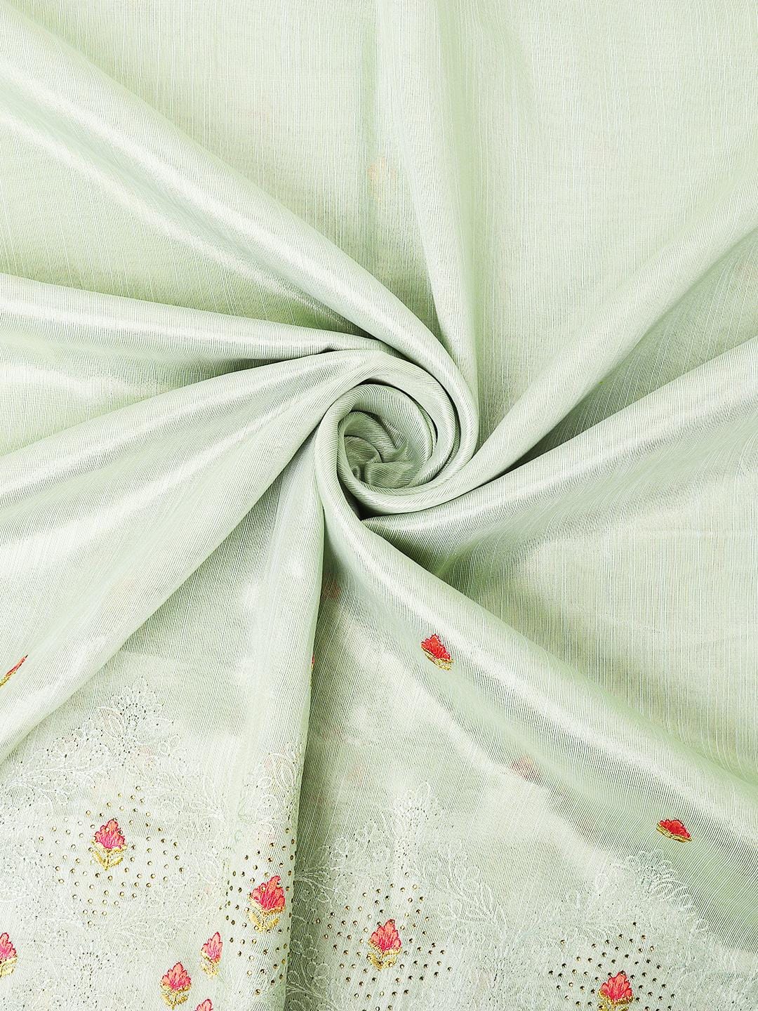 Ethnic Motifs Zari Woven Design Banarasi Saree