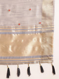 Ethnic Motifs Zari Woven Design Banarasi Saree