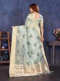 Ethnic Motifs Zari Woven Design Banarasi Saree
