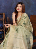 Ethnic Motifs Zari Woven Design Banarasi Saree