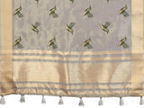Ethnic Motifs Zari Woven Design Banarasi Saree