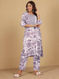Varanga Women Round Neck Bold Print Co Ord Set
