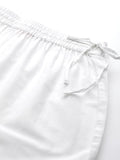 Varanga Women White Gotta Hem Design Straight Cropped Trousers