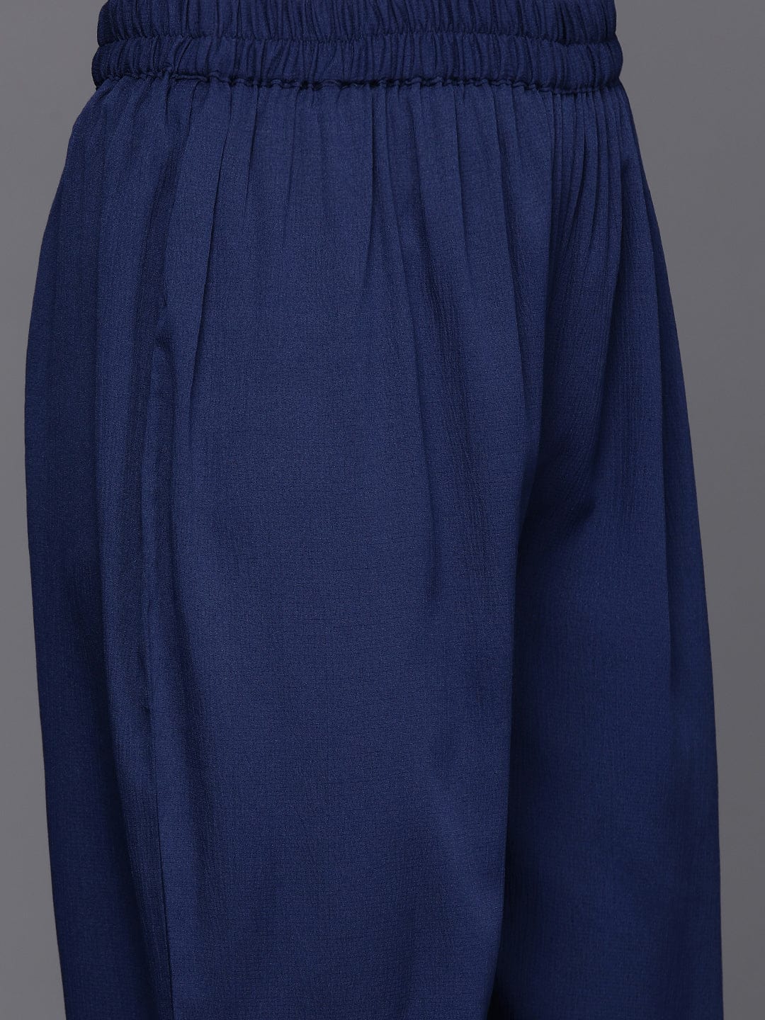 Varanga Women Blue Shirt Collar Co-Ord Set