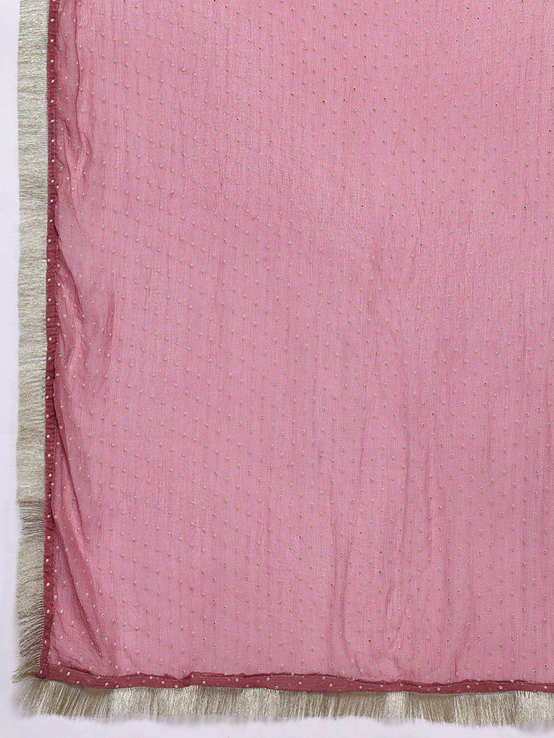 Varanga Women Mauve V Neck with Dori and Zari Embroidered Anarkali Kurta with Dupatta
