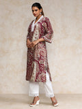 Varanga Women paisley printed three quarter sleeve Kurta