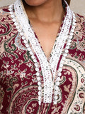 Varanga Women paisley printed three quarter sleeve Kurta