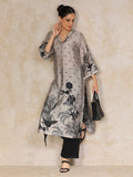 Bold Placement Floral Printed V Neck Kurta