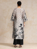 Bold Placement Floral Printed V Neck Kurta